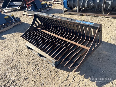 Blue Diamond 72 in Rock Skid Steer Bucket