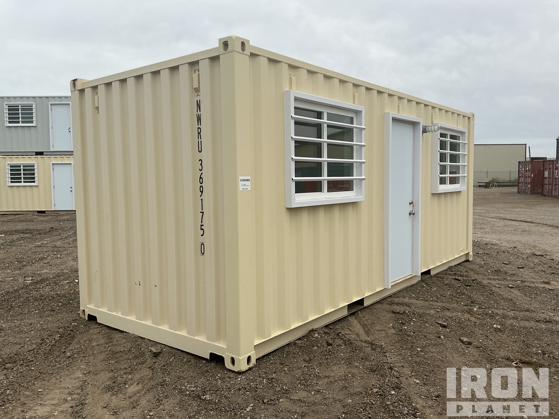 2025 20 ft Standard 20 ft x 8 ft Skid-Mounted Mobile Office Storage Container (Unused)