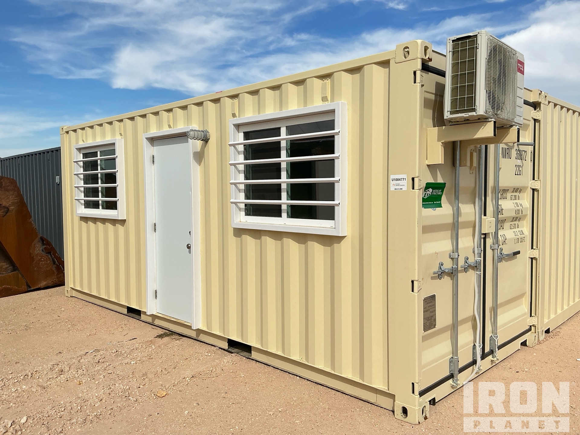 2025 20 ft 20 ft x 8 ft Skid-Mounted Mobile Office Storage Container (Unused)