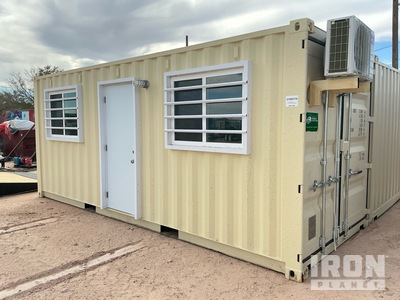 2025 20 ft 20 ft x 8 ft Skid-Mounted Mobile Office Storage Container (Unused)