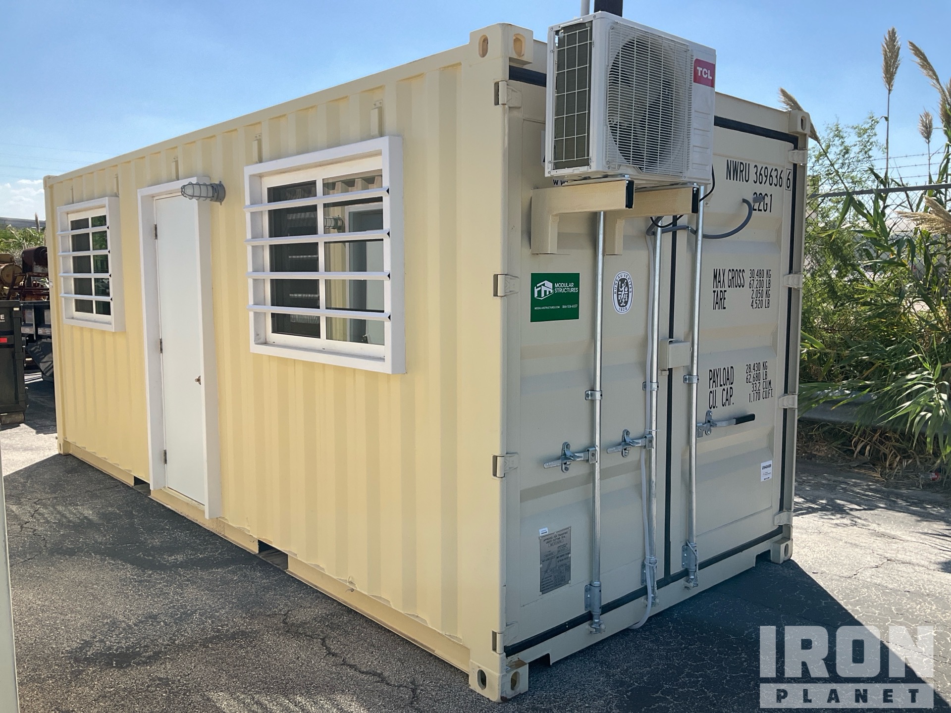 2026 20 ft Office 20 ft x 8 ft Skid-Mounted Mobile Office Storage Container (Unused)