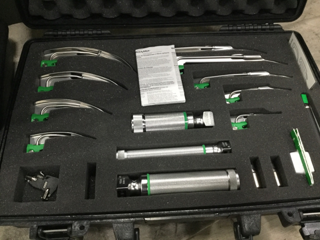 (3) Welch Allyn MIL5062 Laryngoscope Sets w/Case
