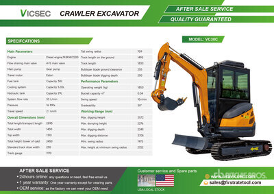 2026 VICSEC VC30C Mini Excavadora (Unused)
