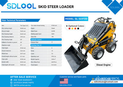 2026 SDLOOL SL-323TZD Mini Skid Steer Loader (Unused)