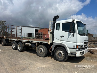 2008 Mitsubishi Fuso 8x4 Twin-Steer Hydraulic Tipping Platte vrachtwagen