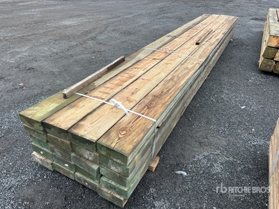 Quantity of (20) 4 in x 10 in x 20 ft Marine Grade 2.5 Pressure Treated Lumber