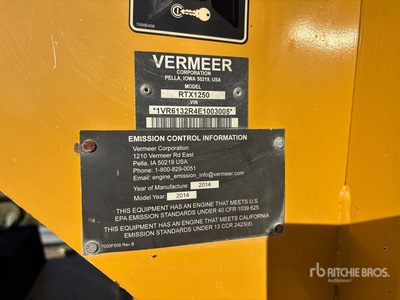 2014 Vermeer RTX1250 Tracked Trencher