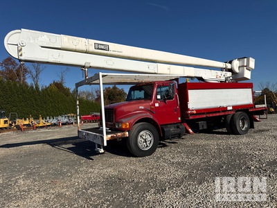 1994 Baker Hi-Ranger 65 ft on 1995 International 7400 4x2 Cable Placer with 6H-65PBI Bucket Truck