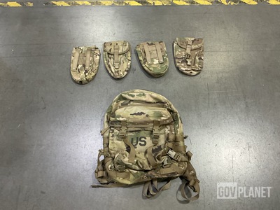 (91) Entrenching Tool Carriers, (38) Field Packs & Assorted Items