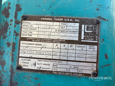 2001 Komatsu FG30C-12 6000 lb Carretilla Elevadora