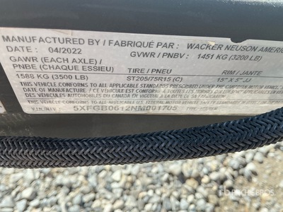 2022 Wacker Neuson G50 Generator Set