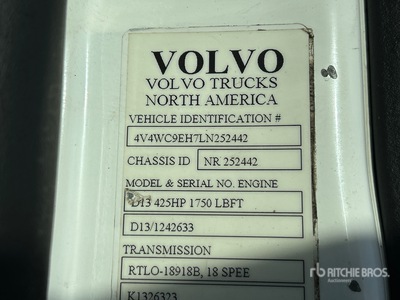 2020 Volvo VNR64T300 6x4 Ciągnik siodłowy T/A z kabiną dzienną