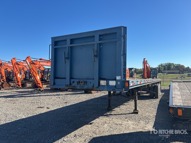 1980 Fruehauf PB-F2-40 40 ft T/A Flatbed Trailer