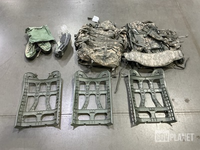 (65) Frames, (40) Pairs of Extreme Cold Weather Boots & (10) Large Field Packs