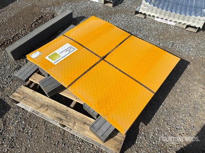 Quantity of (20) 3 ft x 4 ft Yellow Steel Diamond Plate (Unused)