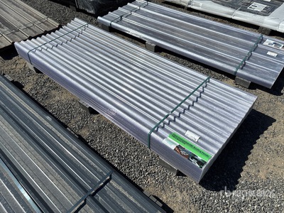 Quantity of (100) 8 ft x 3 ft Corrugated Polycarbonate (Unused)
