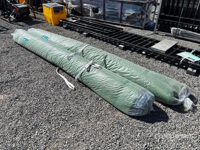 13.3 ft x 49.2 ft x 2 Artificial Grass Turf Drainage Holes with Rubber Backing 0.8 in Pile Height (Unused)