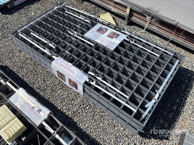 Quantity of (40) 4 in x 4 in 6 Gauge Grey Metal Rail Pane