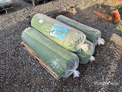 3.3 ft x 49.2 ft Artificial Grass Turf Drainage Holes with Rubber Backing 0.8 in Pile Height (Unused)