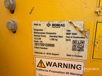 2019 Bomag BMP 8500 Grabenwalze