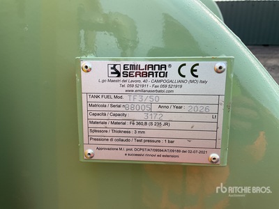 2026 Emiliana Serbatoi EU-TANK 3000 Skid Mounted Steel 3000 L Steel Storage and Dispensing Tank with containment dike Fuel Tank (Unused)