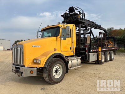 Builtrite 2200 21600 lb Knuckle Boom on 2009 Kenworth T-800 8x6 Boom Truck