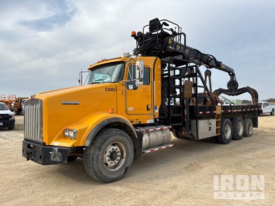 Builtrite 2200 26500 lb Knuckle Boom on 2012 Kenworth T-800 8x4 Boom Truck