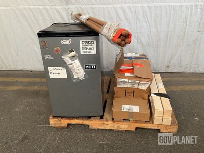 (1) Refrigerator , (2) Boxes of Frames, (7) Brushes & Assorted Items