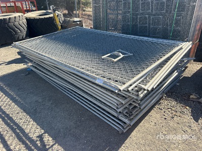 Quantity of 9 ft 8 in x 6 ft Chain Link Fencing