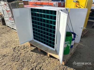Quantity of (2) White Cabinets Bolt Bin