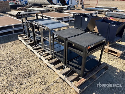 Quantity of (6) Wheeled Shop Carts Varios. Industrial