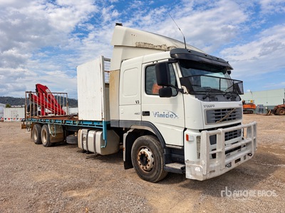 2004 Fassi F95A.22 4.3 t Knuckle Boom on 2004 Volvo FM12-460 6x4 Flatbed Truck with Crane