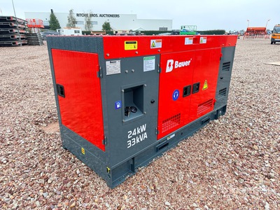 2026 Bauer Generatoren GFS-24KW 30 kVA Skid-Mounted Generator Set (Unused)