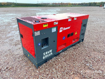 2026 Bauer Generatoren GFS-50KW 62.5 kVA Skid-Mounted Generator Set (Unused)