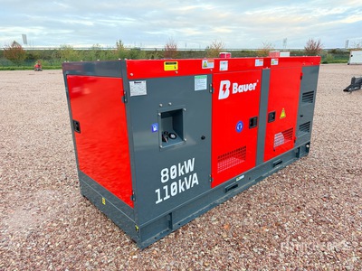 2026 Bauer Generatoren GFS-80KW 100 kVA Skid-Mounted Generator Set (Unused)
