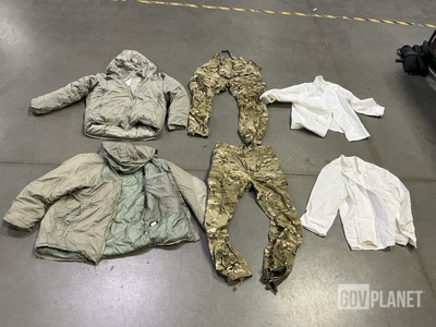 (5) Extreme Cold Weather Parkas, (7) Food Service Smocks & Assorted Items