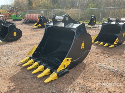 Trojan 48 in Digging Excavator Bucket - Fits 50 mm Cat 307/308, Komatsu PC78/88, Deere/Hitachi 75/85, Case, New Holland, Kobelco SK80, Bobcat E80 (Unused)