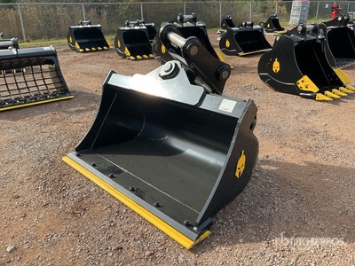 Trojan 60 in Q/C Hydraulic Tilting Excavator Bucket - Fits 65 mm Cat 311/312/313/314 Kobelco 140, Deere/Hitachi ZX120/135, Case 130/135, Doosan DX140 (Unused)