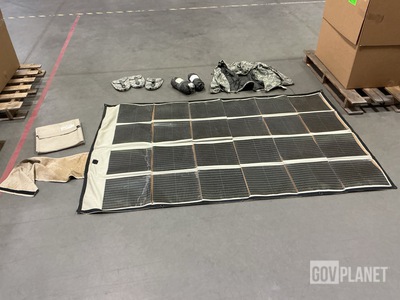 (2) Solar Chargers, (9) Jackets, (14) Pouch Assemblies & Assorted Items