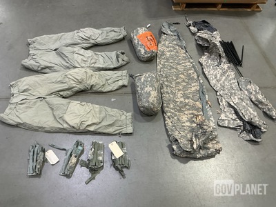 (10) Universal Holsters, (4) ICS Improved Combat Shelters & Assorted Items