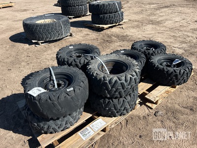 (9) Maxxis 26X9.00R12 Tires w/Wheels