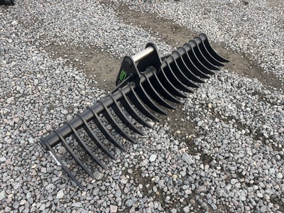 2026 Haener HBR1600-MS03 Q/C Lifting Rastrillo para excavadora (Unused)