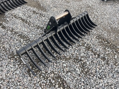 2026 Haener HBR1600-MS08 Q/C Lifting Rastrillo para excavadora (Unused)