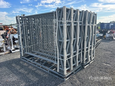 Quantity of (6) 16 ft x 6 ft Powder Coated Bi-Parting Driveway Gate (Unused)