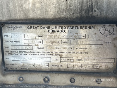2013 Great Dane ETL-1114-12099 53 ft x 102 in T/A を見 Reefer Trailer
