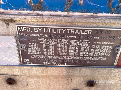 2012 Utility 53 ft T/A Van Trailer