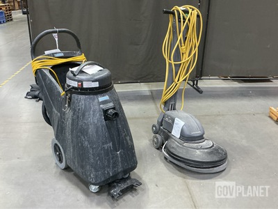 (1) Tennant BR-1600-NDC Floor Burnisher & (1) Trusted Clean Floor Vacuum