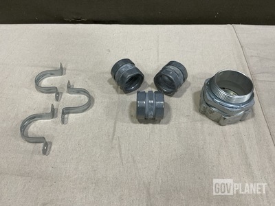 (75) Conduit Straps, (20) Compression Connectors & (10) EMT Couplings