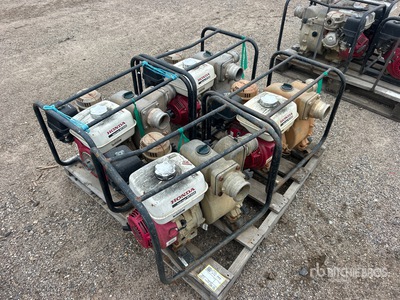 Quantity of (4) Honda WT30X Skid-Mounted Water Pump