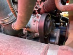 Engine with A/C Compressor